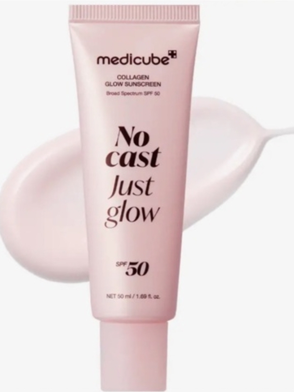 Medicube No Cast Just Glow Collagen Sunscreen SPF50 - New in Box  Exp 03/2028